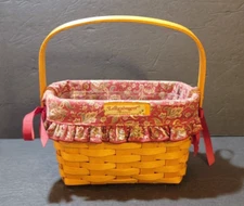 LONGABERGER 1996 EDITION DRESDEN TOUR BASKET II WITH PROTECTIVE LINER