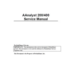 Perkin Elmer   AAnalyst  400     Service Manual and support files