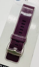 ONN Replacement Band Metal Buckle For Fitbit Blaze  Deep Purple Aubergine Rubber