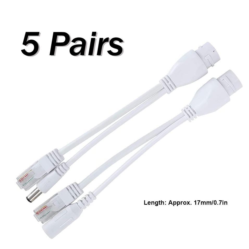 RJ45 Power Over Ethernet Adapter 5 Pairs POE Adapter Kit - RJ45 POE ...