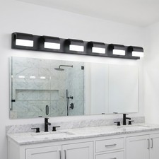 47'' LED Dimmable Vanity Light 6 Lights Bathroom Over Mirror Wall Sconce Fixture