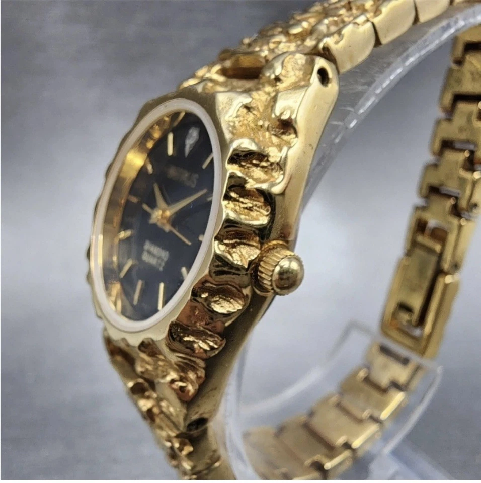 Reloj Mujer "Benrus" Oro y Negro Diamante Cuarzo Foto 3 de 4