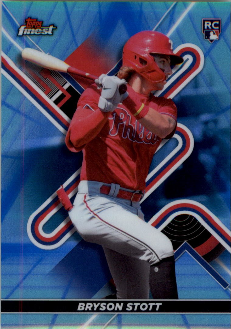 2022 Finest Blue Aqua Vapor Refractors #13 Bryson Stott /250 - BB