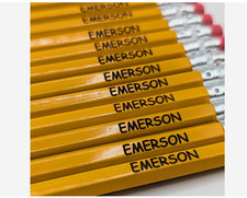 Custom Engraved Pencils 12 pieces  2 Personalized for Kids, School, Business