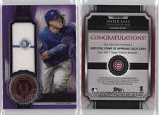 2017 Topps Tribute Stamp of Approval Relics Purple /50 Javier Baez #SOA-JOB