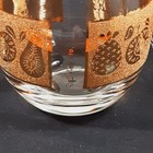 Vintage Culver Glass Set 4 Florentine Roly Poly Barware 22k Gold Fruit — photo 5