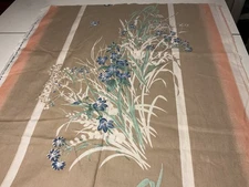 Comaha Riverdale vtg1984 fabric tan birds plants fabric 27" wide 99" long