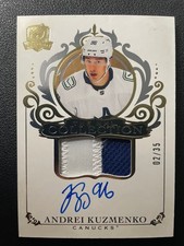 22-23 The Cup Hockey The NHL Collection Rookie Patch Auto Andrei Kuzmenko #/35
