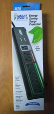 NEW IN BOX SMART STRIP ENERGY SAVING SURGE PROTECTOR - 3 FT POWER CORD