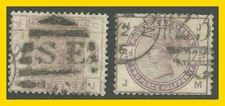 GREAT BRITAIN 1884 #100, #101  2P,  2½P Purple Violet Queen VICTORIA  USED
