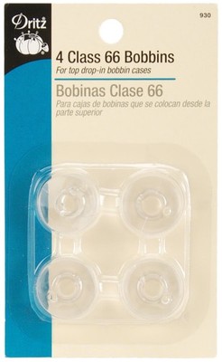 Dritz 930 Plastic Class 66 Bobbins-4/Pkg