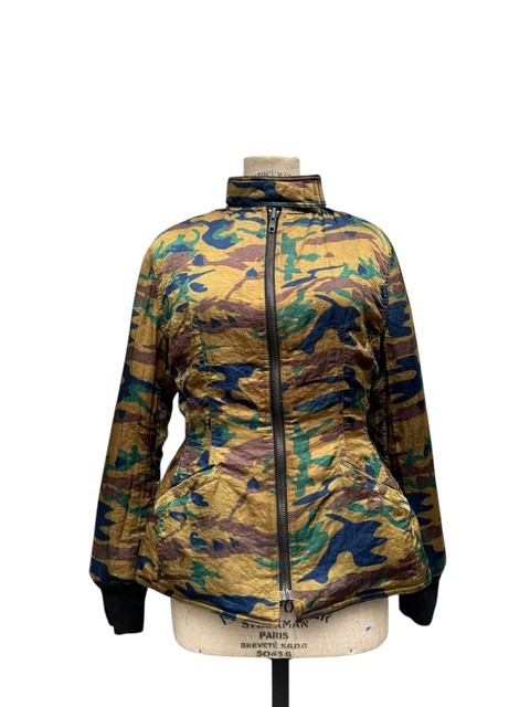 Jean Paul Gaultier Rare 1990s Reversible Camouflage & Black Fitted Jacket Size I