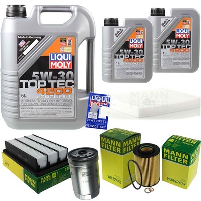 INSPEKTIONSKIT FILTER LIQUI MOLY ÖL 7L 5W-30 für Hyundai Santa Fé II CM 2.2
