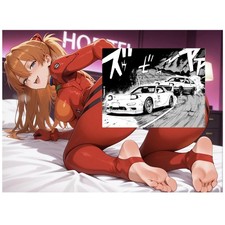 ASUKA LANGLEY EVANGELION 6" STICKER DECAL JAPANESE MOTORSPORT CAR WAIFU ANIME