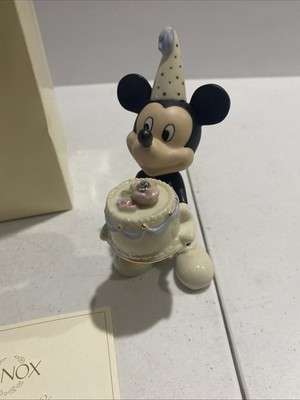 Lenox Mickey's Happy Birthday To You Figurine April Birthstone