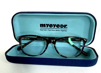 Enhance 4047 Eyeglasses Frames Only 51-17-140 Tort/Blue Mix Myeyedr Blue Case