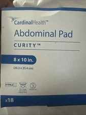 72 count Curity Abdominal Pad Sterile 8" x 10"