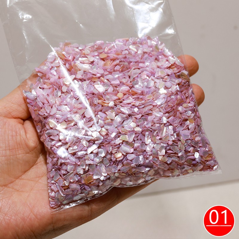 50g 3-5mm Natural Shell Pieces Craft Lacquer Inlay Nail Art Decoration Material