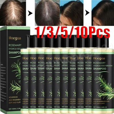 10/5Pcs Organic-Rosemary Hair Growth Shampoo Unisex Hydrolyzed Keratin Shampoo