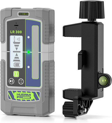 Huepar Pro Laser Detector, LCD & LED Laser Receiver LR300 for Laser Level -Green