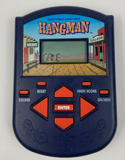 Vintage Milton Bradley Electronic Handheld Hangman Game MB Works 3 letters out