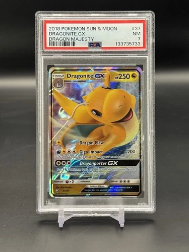 Dragonite GX 37/70 Dragon Majesty Holo PSA 7