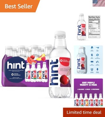 4-Flavor Purple Variety Pack Bottled Water - Zero Calorie, Sugar Free Delight