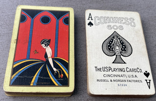 Stati Uniti vintage Playing Card Company anni '20 Art Decò Congresso 606 (52 carte)