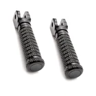 Black M-GRIP Billet Front Foot Pegs Pedal For Yamaha YZF R7 21-22