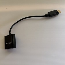 Moread Active Display Port HDMI to VGA Adapter Male to Female , Black, Preowned