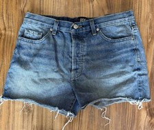 BDG Urban Outfitters Women's Frayed Hem Shorts Light Wash Size 27 Boyfriend