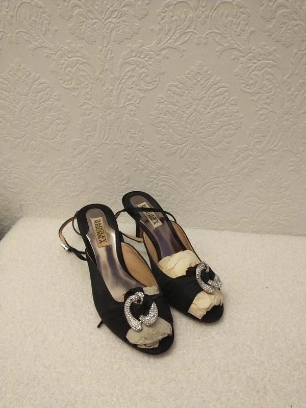 Women Badgley Mischka Heels Black Satin 37 - Bild 3 von 4