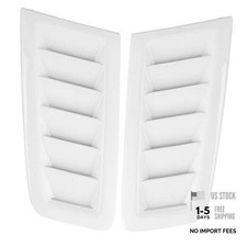 Car Hood Vent Scoop Kit - Auto Hoods Vents Bonnet Cover - Universal Bright White