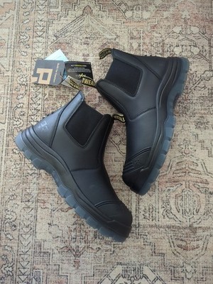 RockRooster Steel Toe 6 inch Pull on Leather Work Boots AK227 Size 12 Blk