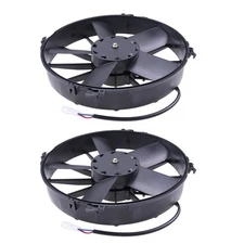 2PCS Puller Radiator Cooling Fan 30102038 For Spal 12" 1640 CFM Paddle Blades