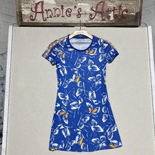 ADIDAS x FARM RIO Butterfly Print Tennis Dress, Blue, Women’s XS Athletic Dress