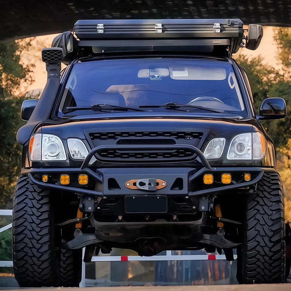 Передняя решетка подходит для Lexus LX470 2003-2007 черная решетка со светодиодными фарами - Изображение 3 из 4