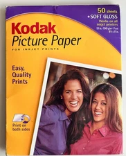 Kodak Picture Photo Paper Soft Gloss Letter Size 50 sheet pack - New, Sealed