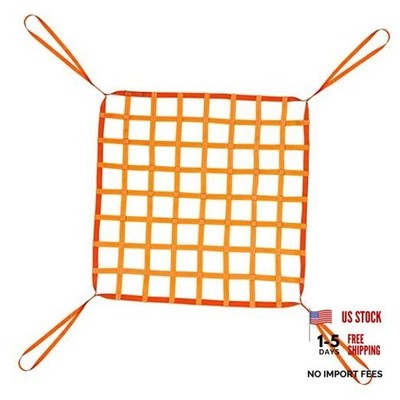 3.28' x 3.28' Cargo Lifting Nets - Flat Polyester Sling Hoisting Net - Max.