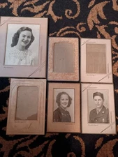 6 Cardboard Studio Framed Photos Pictures Art Vintage Howard Knoll Dayton Ohio 