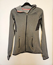 H&M Sport Damen Trainingsjacke mit Kapuze gra...
