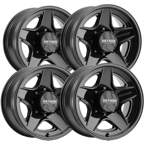 (Set of 4) Method MR319 20x9 8x180 +18mm Gloss Black Wheels Rims 20 ...