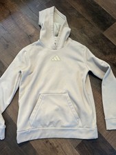 Adidas Boys Youth XL Tan Hoody Nice Scuba Fabrication