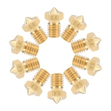 0.4mm 3D Printer Nozzle M6 Thread V5 V6 1.75mm Brass Printing 10pcs