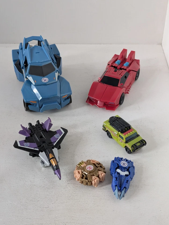 Hasbro Transformers Set Of 6 With Mini Con, 3 Step Changers Steeljaw Sideswipe - Bild 2 von 4