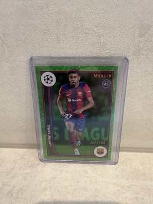 Topps Merlin 2023-24 Lamine Yamal RC Rookie Neon Green Shimmer /399