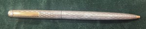 Vintage Sheaffer Imperial Sterling Silver Ballpoint Pen USA Diamond Pattern