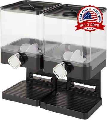 Dispensador Doble de Alimentos Secos 17.5oz para Cereal Snacks o Comida de Perro
