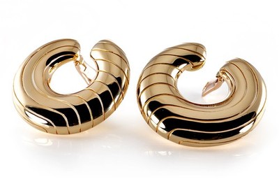 Cartier Ohrclipse * Neptune Hoops * 750 Gelbgold ca. 48,0 g [BRORS 20243]