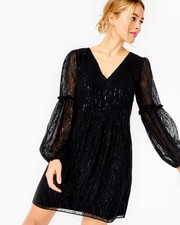 Clearance Sale! Lilly Pulitzer Cleme Long Sleeve Silk Dress $268 SIze 0/2